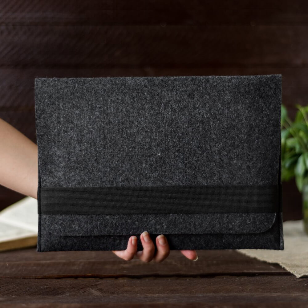 Купить новый чехол-конверт из войлока с резинкой Gmakin Gray для MacBook Air 13" (2018-2020) | Pro 13" (2016-2020)
