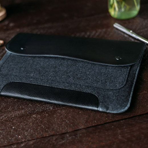 Чохол-конверт з повсті Gmakin Case Pocket Black для MacBook Air 13" | Pro 13"