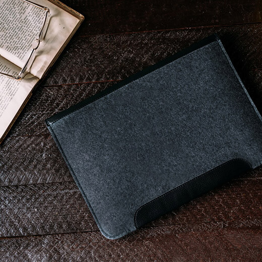 Чохол-конверт з повсті Gmakin Case Pocket Black для MacBook Air 13" | Pro 13"