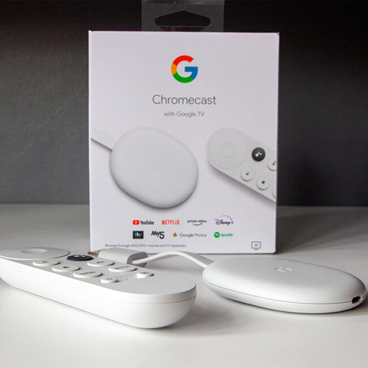 Медіаплеєр Google Сhromecast with Google TV Snow підтримує бездротовий зв'язок Wi-Fi