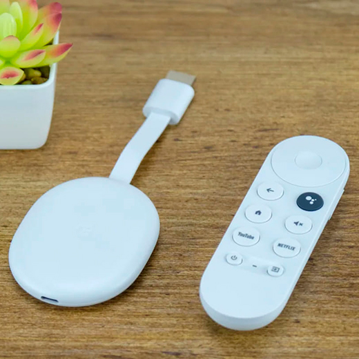 Медіаплеєр Google Сhromecast with Google TV Snow з пультом дистанційного керування