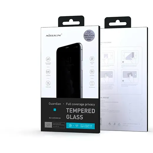 Захисне скло Nillkin Guardian Full Сoverage Privacy Tempered Glass 0.33mm Black для iPhone 14 Pro з покриттям антивідблиску