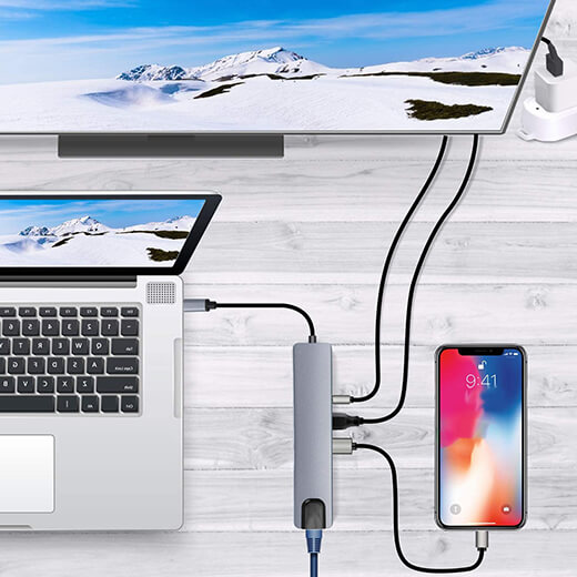 Хаб iLoungeMax 8 In 1 Multifunctional USB-C для MacBook