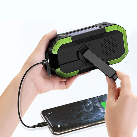 Аварійне радіо світильник iLoungeMax Hand Radio на сонячній батареї 5000mAh 5W цена
