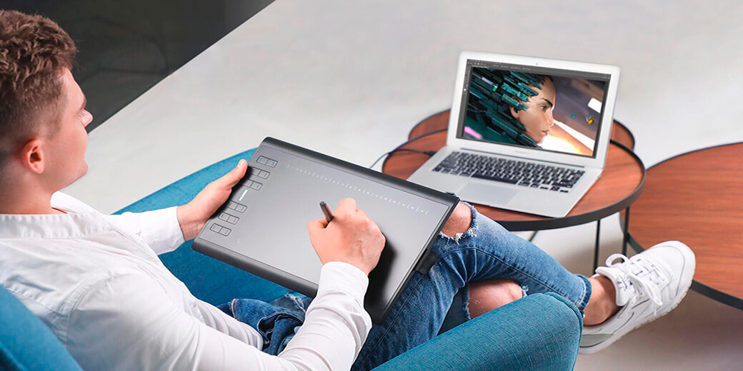 Графічний планшет Huion H1060P із технологією електромагнітного резонансу