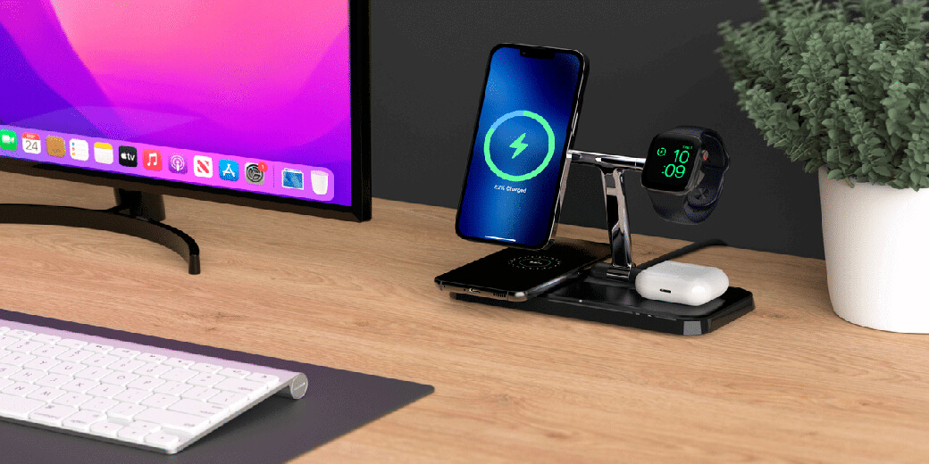 Беспроводное зарядное устройство Hyper HyperJuice 4-in-1 Wireless Charger With MagSafe купить