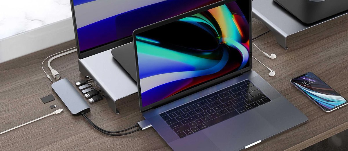Адаптер (хаб) HYPER VIPER 10 в 2 HDMI | USB-A | Ethernet | Micro-SD | USB-C PD | Jack 3.3mm для MacBook | iPad