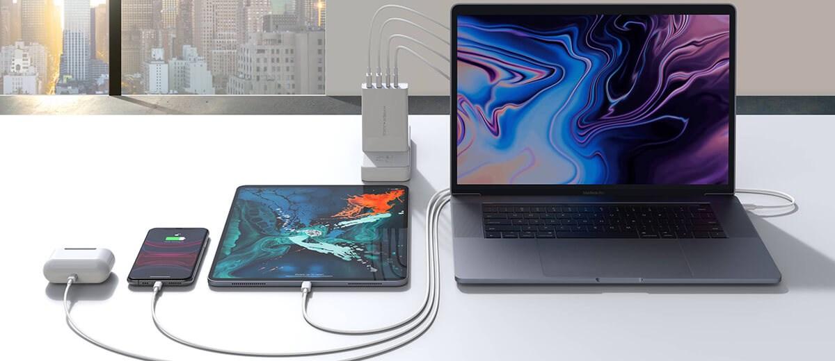 Швидке зарядний пристрій HyperJuice GaN 100W USB-C Charder
