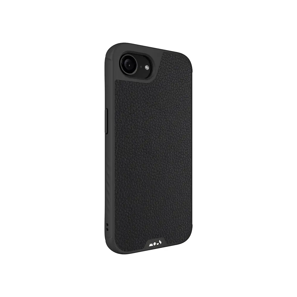 Чехол Mous Limitless 6.0 Compatible MagSafe Black Leather для iPhone 16e