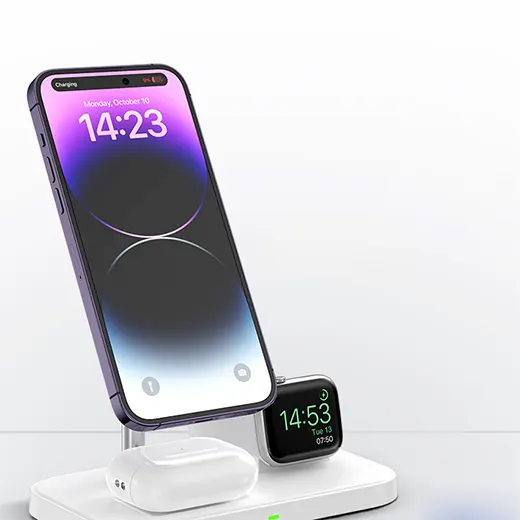 Бездротова зарядка iLoungeMax 3-in-1 Wireless Charger MagSafe White для iPhone | Apple Watch | AirPods купити