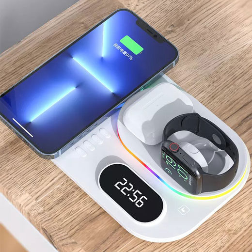 Док-станція iLoungeMax 4 in 1 RGB LED Wireless Charger 30W для iPhone | AirPods | Apple Watch купити