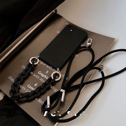 Ціна силіконового чохла з ремінцем iLoungeMax Silicone CrossBody Black для iPhone 13 Pro