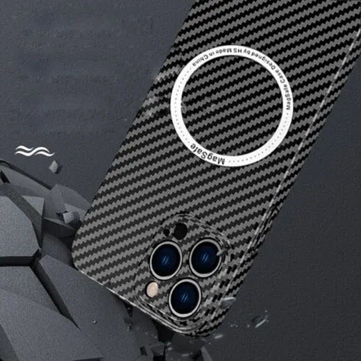 Захисний чохол iLoungeMax Carbon Fiber Pattern Case MagSafe Black для iPhone 14 ціна