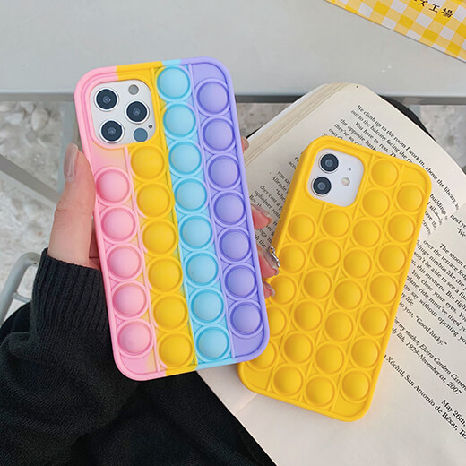 Чохол антистрес Поп-Іт iLoungeMax Pop It Orange Rainbow для iPhone 12 Pro Max