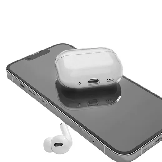 Прозорий захисний чохол iLoungeMax Purple для AirPods Pro 2 ідеальні вирізи