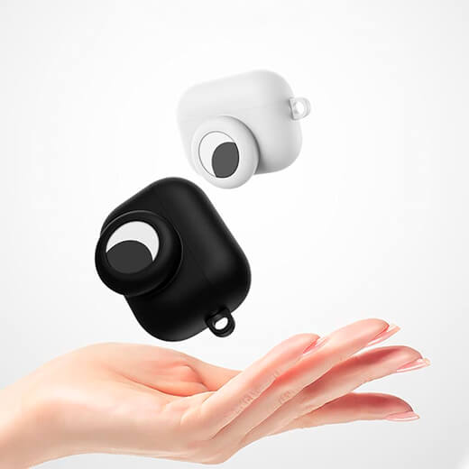 Новий силіконовий чохол із карабіном iLoungeMax 2-in-1 Black для AirPods 3 | AirTag