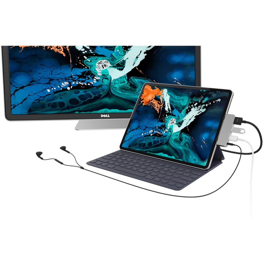 Хаб для iPad Pro 12.9 "/ Pro 11" HyperDrive 4 в 1 USB-C