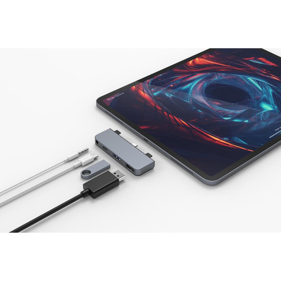 Хаб для iPad Pro 12.9 "/ Pro 11" HyperDrive 4 в 1 USB-C