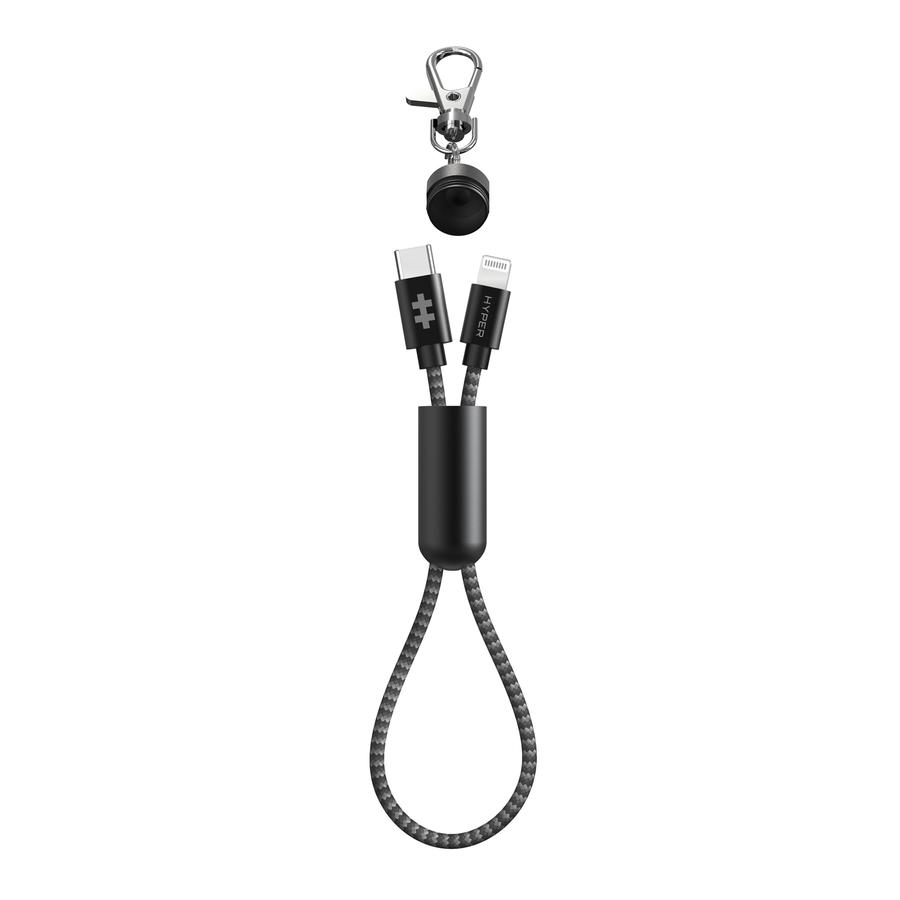 Зарядный кабель для iPhone 0.2м HyperDrive Keychain USB-C to Lightning