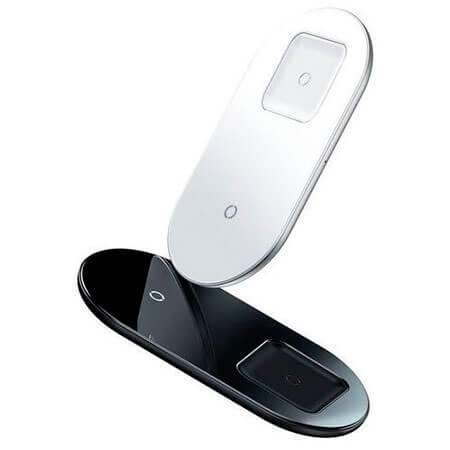Беспроводная зарядка для iPhone/AirPods/Samsung Baseus Simple 2-in-1 Pro Edition 