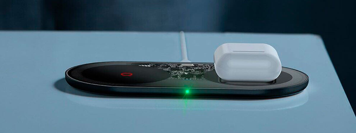 Беспроводная зарядка для iPhone/AirPods/Samsung Baseus Simple 2-in-1 Turbo Edition