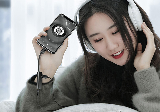 Адаптер для навушників Baseus Audio Adapter L52 Lightning to 3.5 mm /2xLightning 