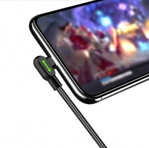 Зарядный кабель Mcdodo 90&deg; Light Cable USB-A to USB-C с LED-индикацией 3m