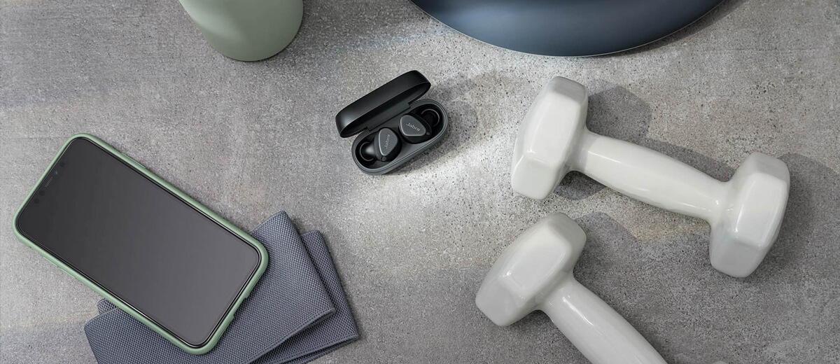 Купити бездротові навушники з шумоподавленням Jabra Elite 4 Active Mint