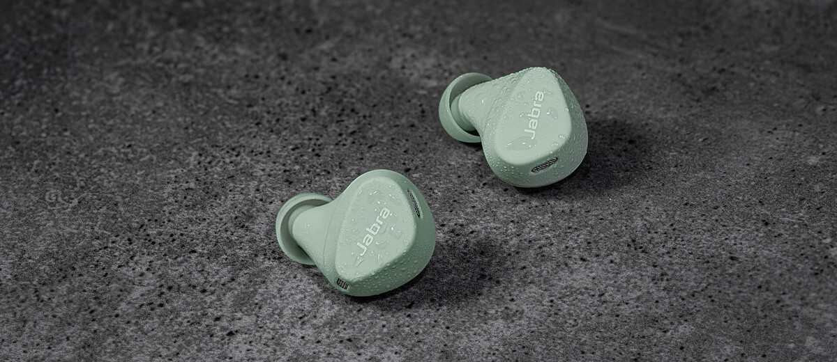 Купити бездротові навушники з шумоподавленням Jabra Elite 4 Active Mint за низькою ціною