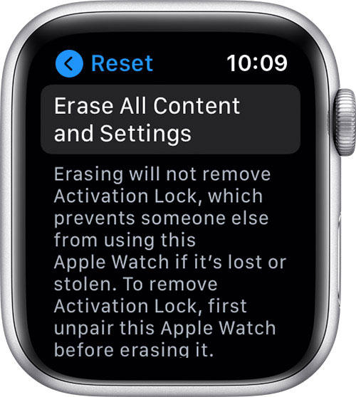 Как разорвать пару Apple Watch с iPhone