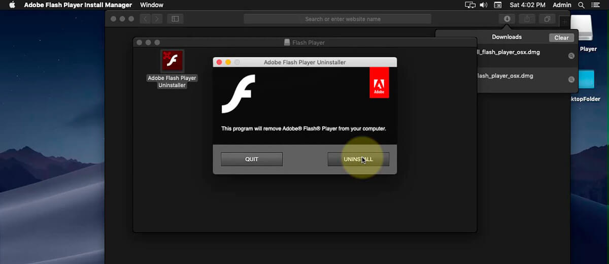 install new flash player for mac