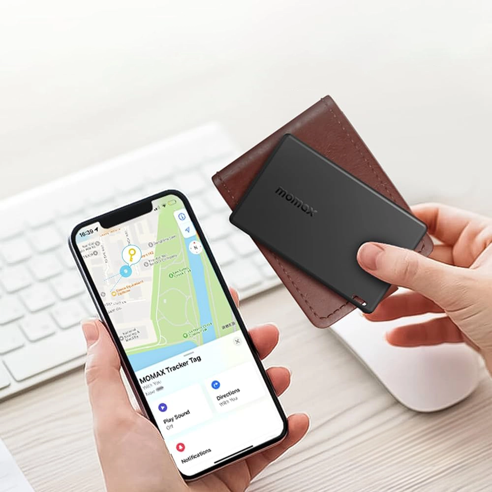 Картка-трекер Momax Pincard Ultra Slim для пошуку гаманця, з підтримкою Apple Find My (Локатора)