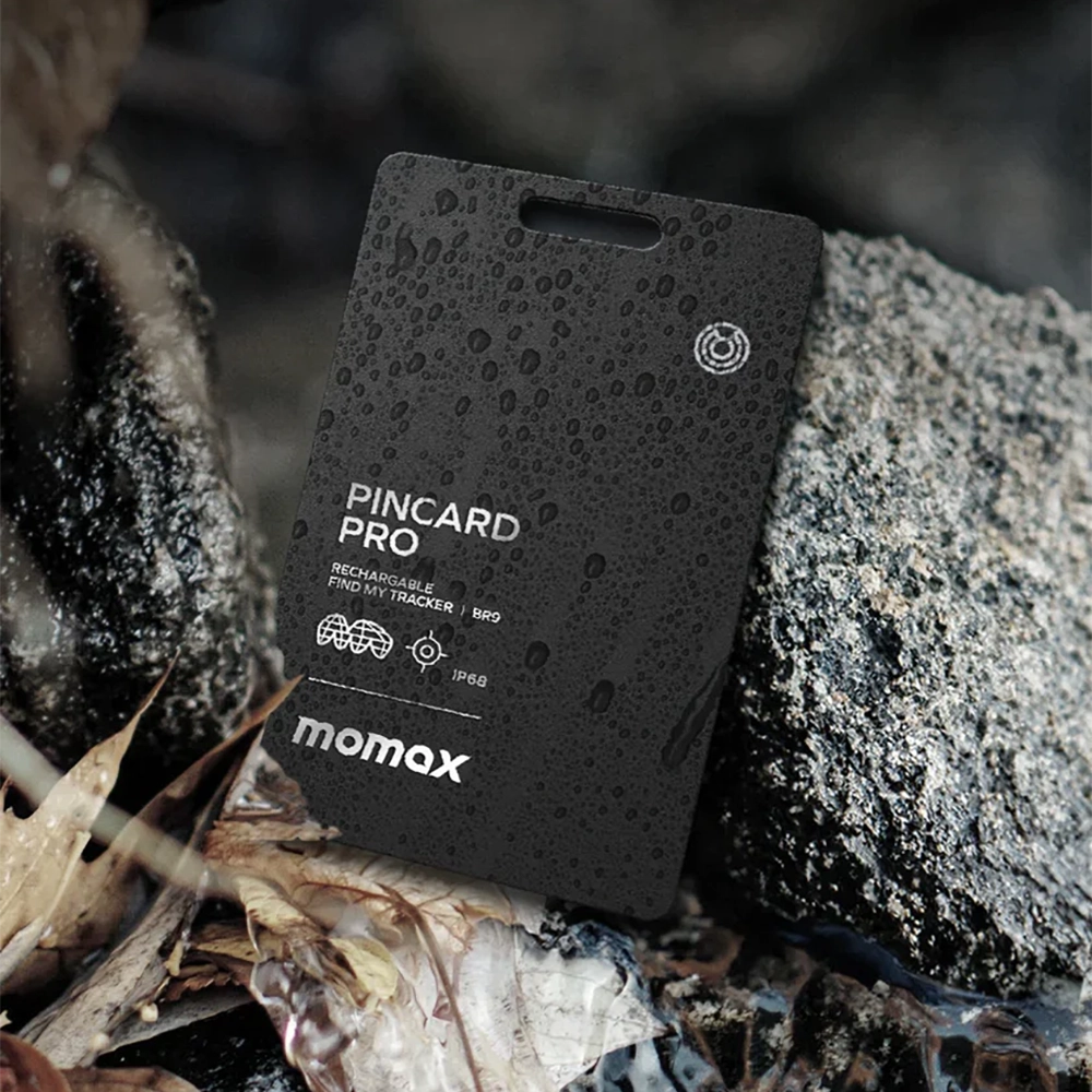 Карточка-трекер Momax PinCard Pro для поиска кошелька, с поддержкой Apple Find My (Локатора)