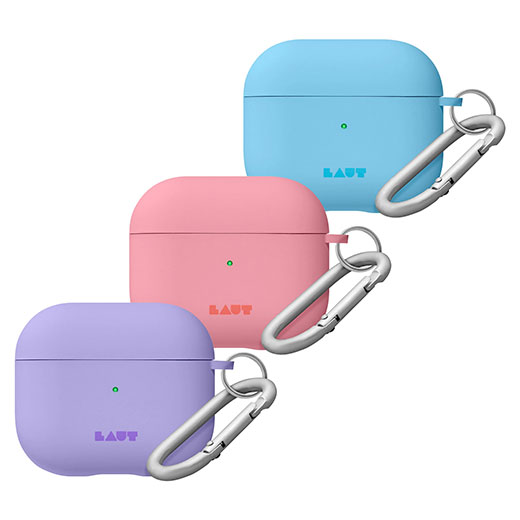 Силіконовий чохол з карабіном Laut HUEX PASTELS Baby Blue для AirPods 3 ціна