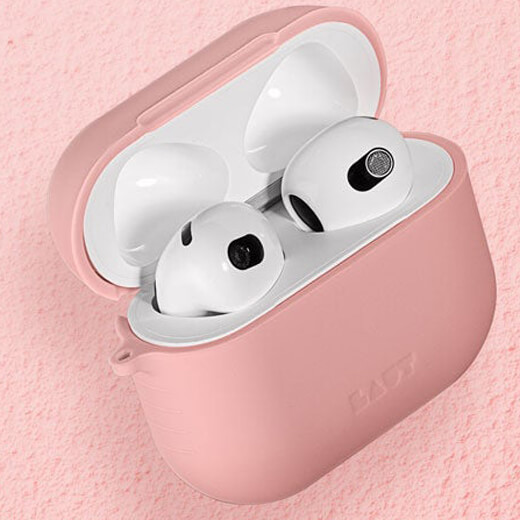 Новий силіконовий чохол з карабіном Laut POD Charcoal для AirPods 3