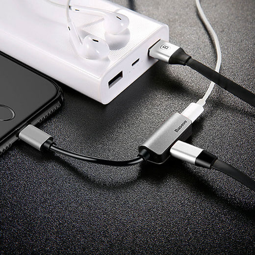 Кабель-переходник Lightning Baseus iP Male to iP+iP Female Adapter L37