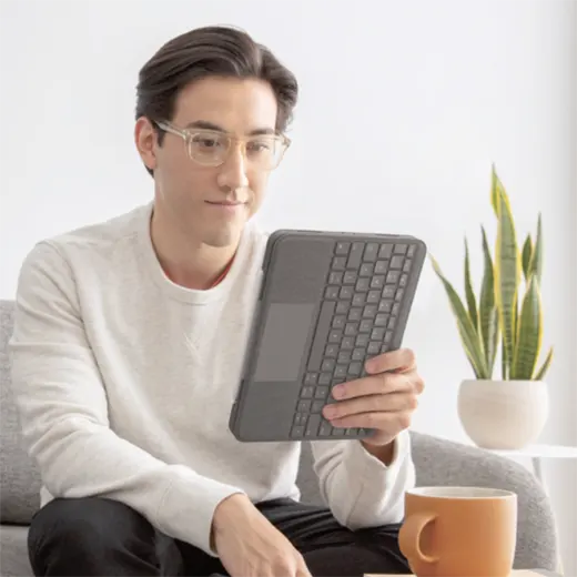 Чехол-клавиатура с тачпадом Logitech Combo Touch Keyboard Oxford Grey для iPad Air 5 M1 | 4 (2022 | 2020) цена