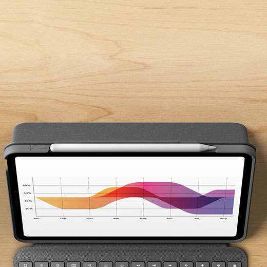 Чохол клавіатура з тачпадом Logitech Folio Touch Keyboard Oxford Grey для Apple iPad Air 5 M1 | 4 (2022 | 2020)