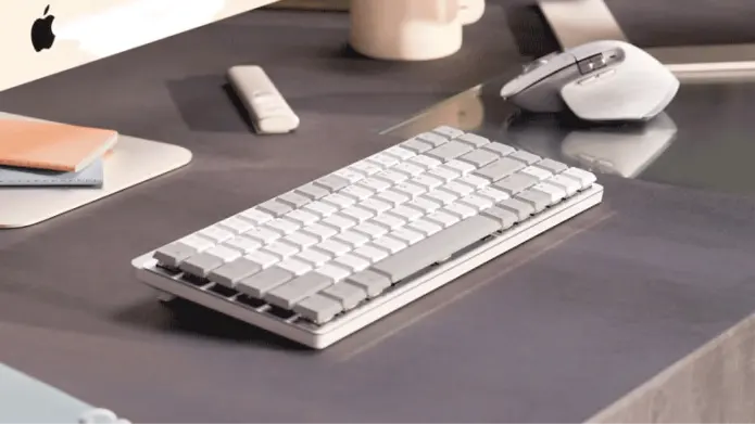 Беспроводная клавиатура с подсветкой Logitech MX Keys Mini Pale Grey для Mac | iPad | iOS 