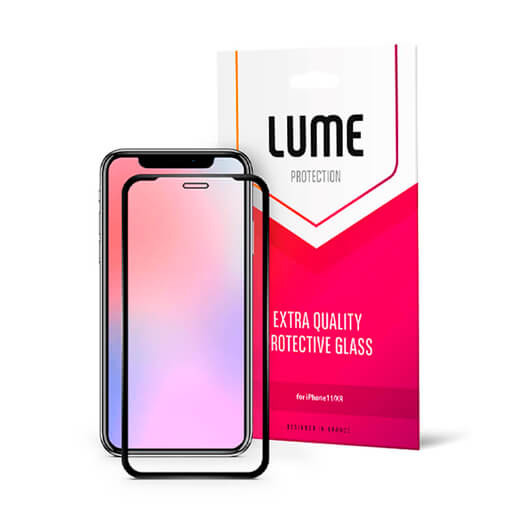 Купить защитное стекло LUME Protection Full 3D for iPhone 11/XR Front Black