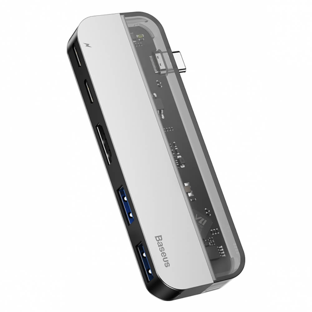 Хаб Type-C для MacBook Pro/Air Baseus Transparent Series Type-C Multifunctional Hub
