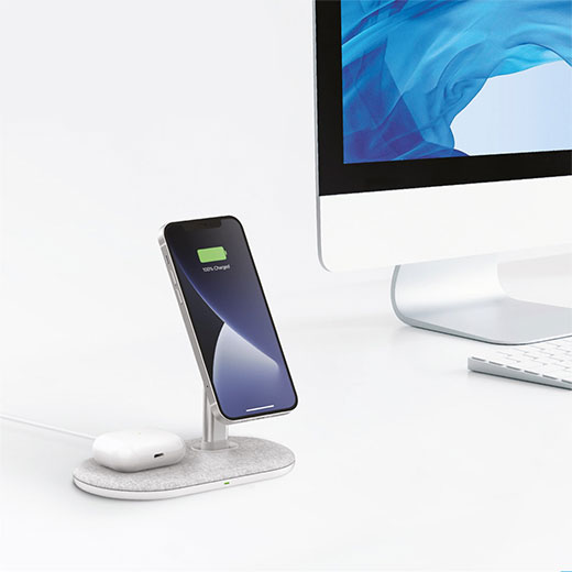 Док-станція MagSafe MOMAX Q. Mag Dual Magnetic Wireless Charging Stand Dark Grey для iPhone | AirPods огляд