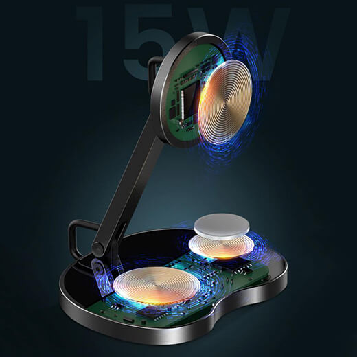 Док-станция MagSafe iLoungeMax 3 in 1 Wireless Charger 15W для iPhone | AirPod | Apple Watch