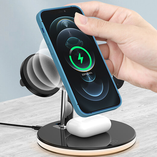 Беспроводная зарядка с MagSafe iLoungeMax Magnetic Wireless Charger 3 in 1 для iPhone | Apple Watch | AirPods