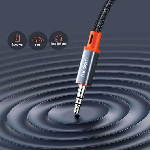 Новинка адаптер (переходник) Mcdodo Digital Audio Coiled Lightning to DC3.5 (1.2 m)