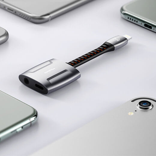 Адаптер Mcdodo Lightning to Lightning | AUX 3.5mm Audio + Charge