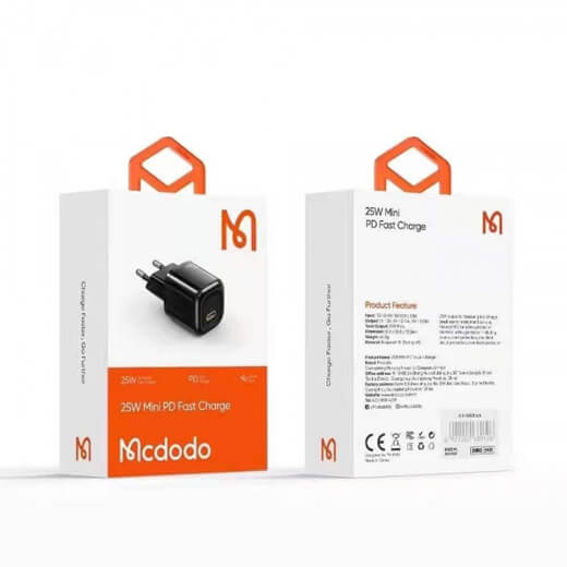 Технические характеристики быстрого сетевого устройства Mcdodo Mini PD Fast Charge 25W