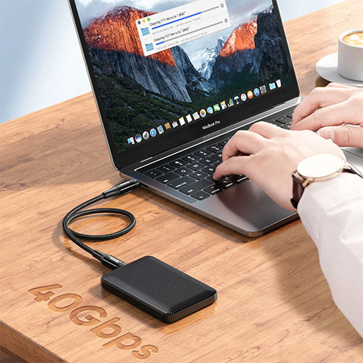 Кабель для зарядки McDodo Thunderbolt 3 USB-C to USB-C 100W 0.8м