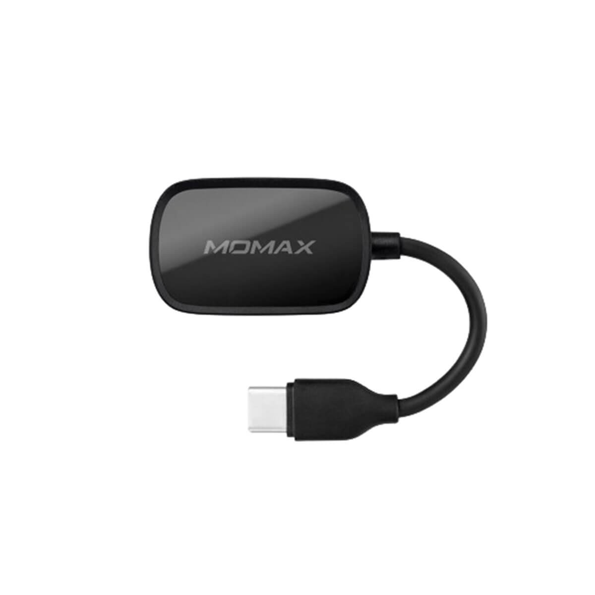 Адаптер для наушников Momax One Link Type-C to Type-C/AUX 3.5mm Black