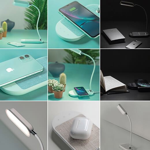 Настільна світлодіодна лампа Momax Q.Led Flex Mini з бездротовою зарядкою (10W)